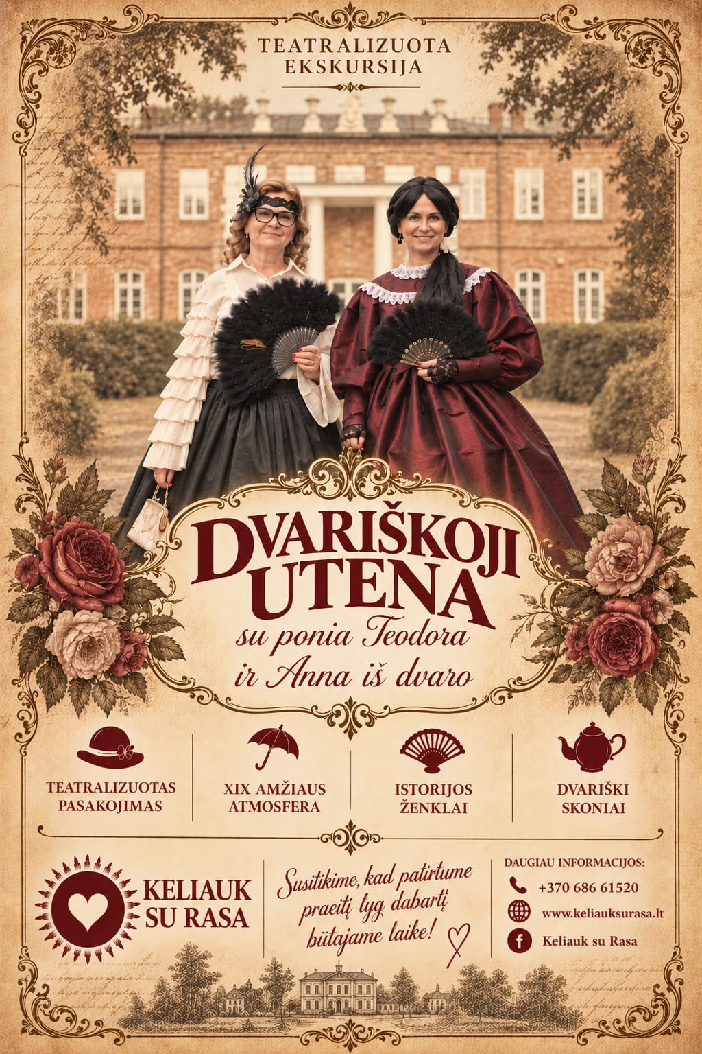 Dvariškoji Utena su ponia Teodora ir Anna iš dvaro, afiša
