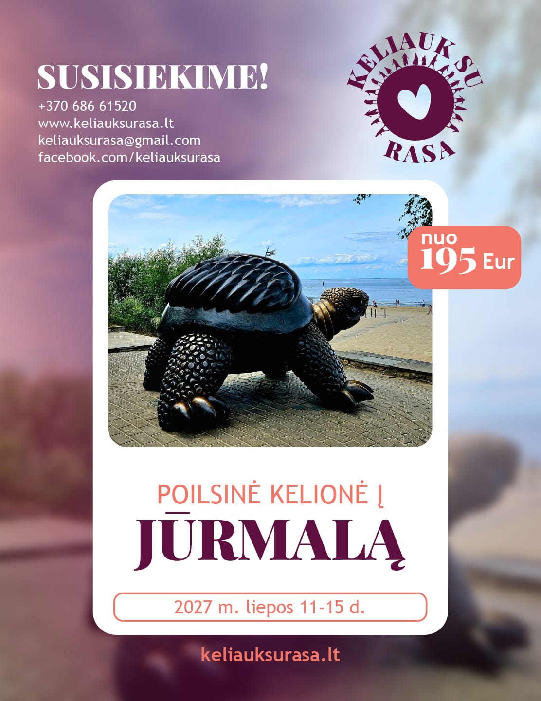 Poilsinė kelionė į Jūrmalą!